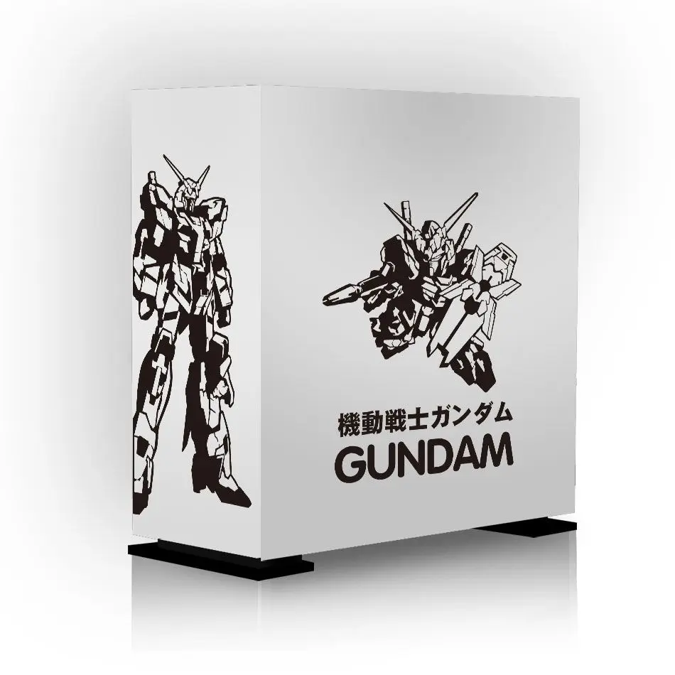 Gundam Robô Anime Adesivos para pc Case Japonês dos Desenhos Animados Decoração Decalques para Atx Computador Chassi Pele à Prova Impermeável Água Fácil Removível - Image 2