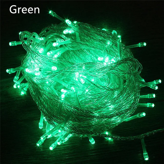 thumbnail image 1 of Guirnalda de luces LED impermeables para decoración navideña, bodas, fiestas, 10 m, 20 m, 30 m, 50 m, 100 m, CA 220 V, enchufe europeo, 1 of 5