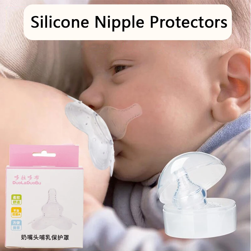 Silicone Nipple Shields in Breast Feeding, Nipple Protection Cap Nipple  Protector for Women/Mother