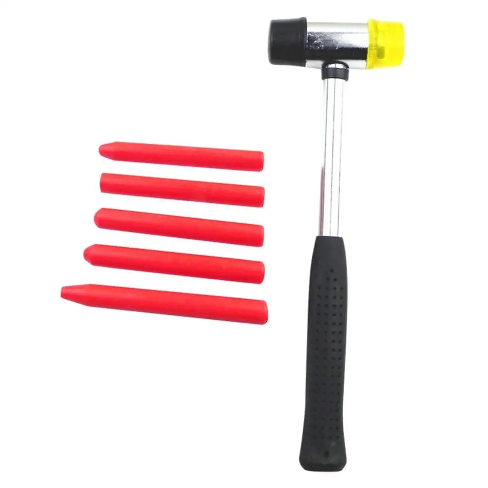 

Car Pit Repair Tools 1pc Mini Rubber Hammer 5pcs Concave Leveling Pen Sheet Metal Household Service Tool