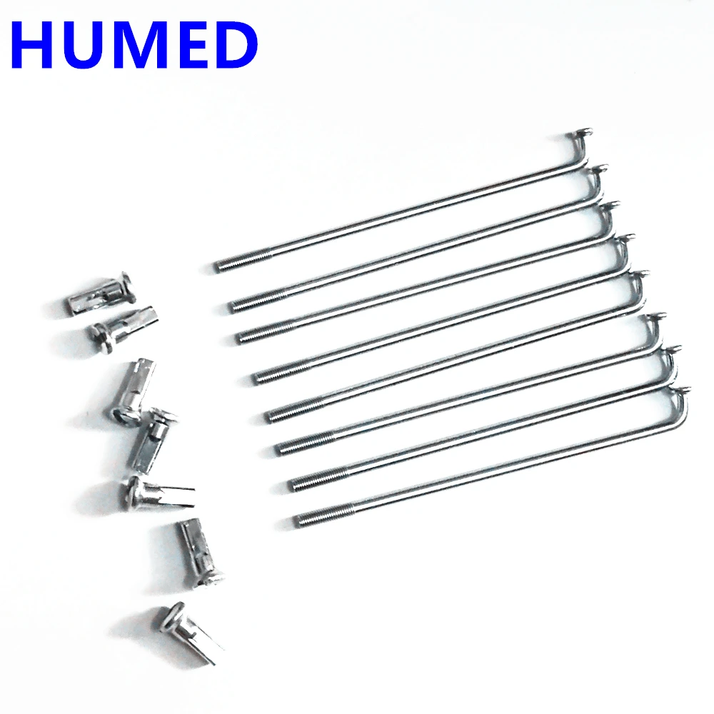 36pcs/lot 45# steel Electric Bicycle Spokes 12G Diameter 2.5mm Length 70-185mm with Nipples