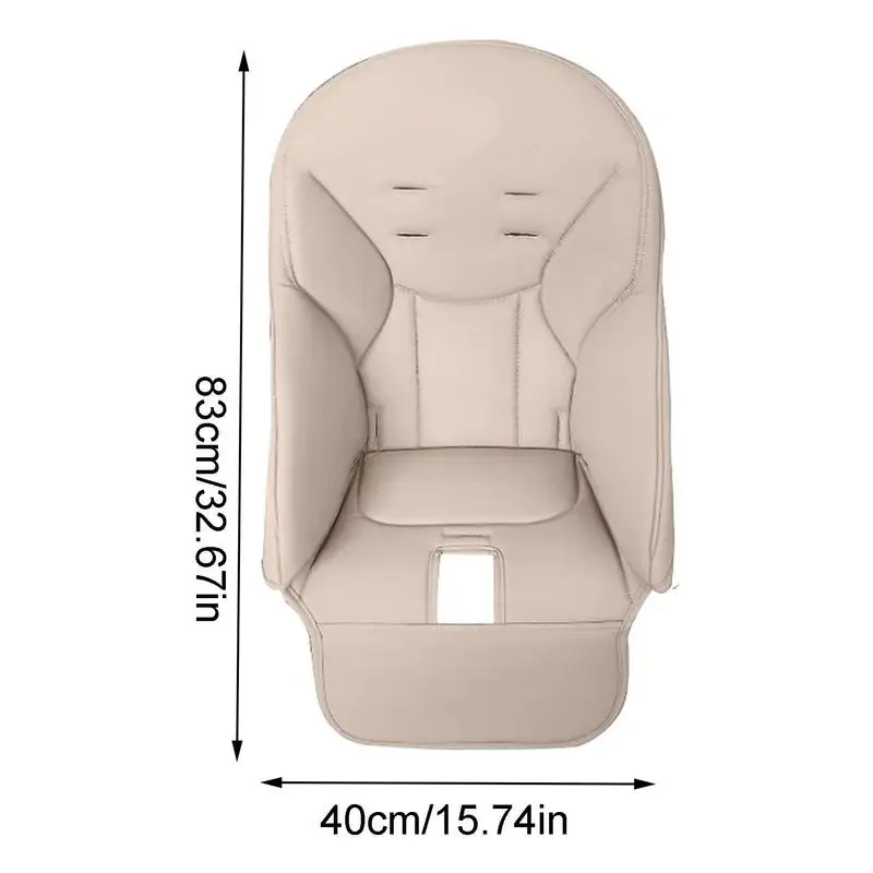 Cuscino del sedile per Peg perego Siesta Zero 3 coprisedia da pranzo in pelle PU coprisedile morbido per bambini con imbottitura cuscino per seggiolone