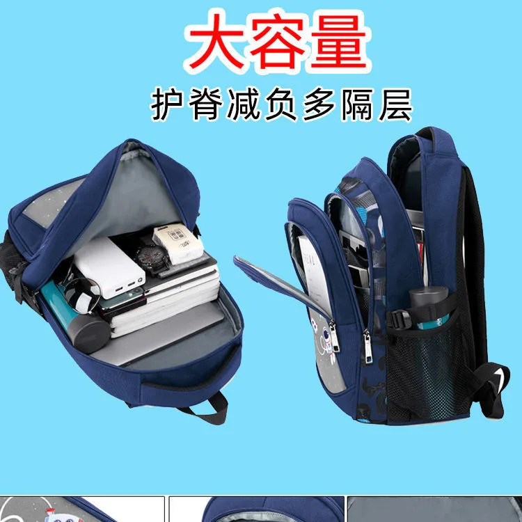 New Backpack Men's Personality Schoolbag Korean Fashion Decompression Backpack Children's Casual Simple Backpack
