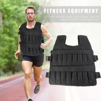 3/15/20/35/50kg Loading Weight Vest Jacket Sand Clothing for Running Training Fitness Equipment Adjustable Waistcoat Jackets 4