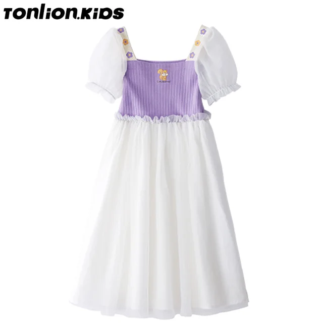 TONLION KIDS Girls Dress gonn per bmbini dolce mnic cort Mesh Princess Prty Gift Costume| |  