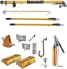 Tapetech Expanded Full Set Of Drywall Taping And Finishing Tools With Bazooka Taper, 10/12 Flat Boxes, Angle Box, Angle Heads, 1