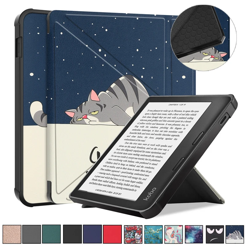 Etui Per Kobo Libra 2 Cover 2021 Custodia In Pelle Verniciata Carina Custodia Protettiva Smart Cover Per Funda Kobo Libra 2 2021 Custodia Per Bambini 