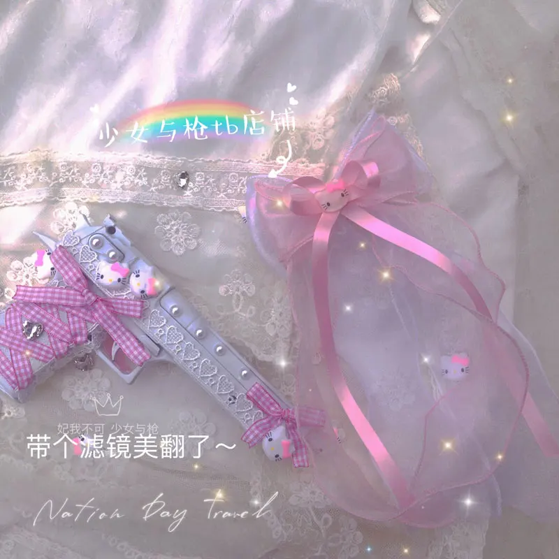 Cosplay Pistol Toy Gun Model Cannot Shoot Comic-con Photo Props Sweet Girls Handmade Cosplay For Girls  Outdoor Fake Gun Gifts 4