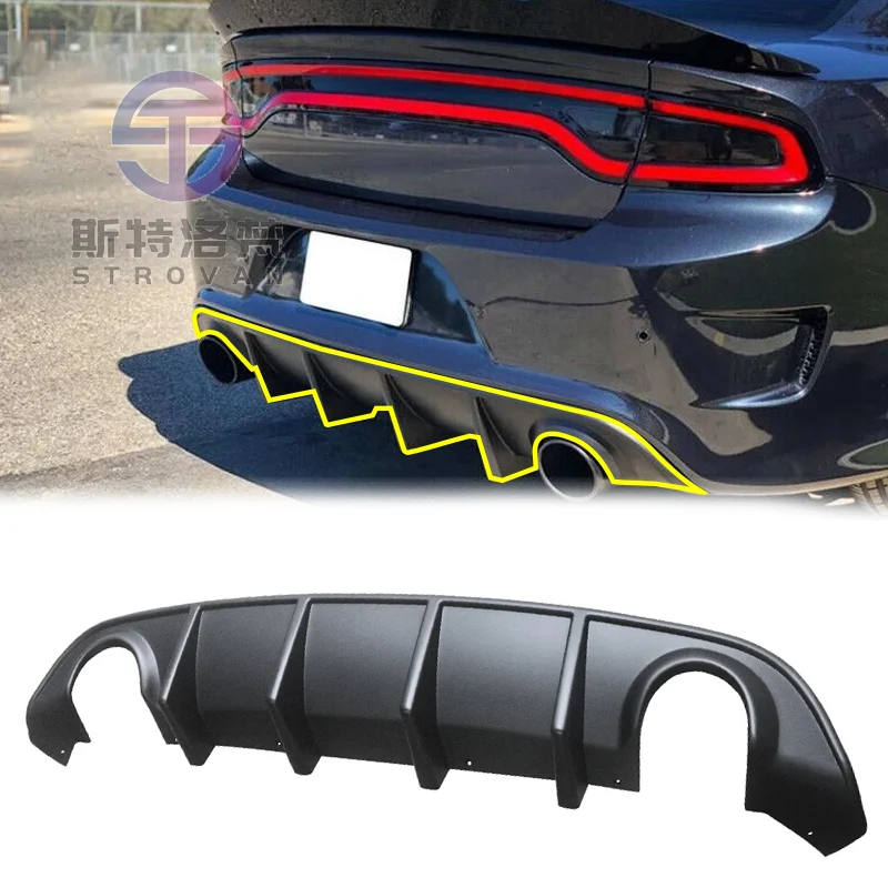 

Honghang Hot Sell Car Rear Bumper Diffuser Carton Box 2015-2022 Lip Glossy Black 10 Sets Lip for Dodge Charger Accessories