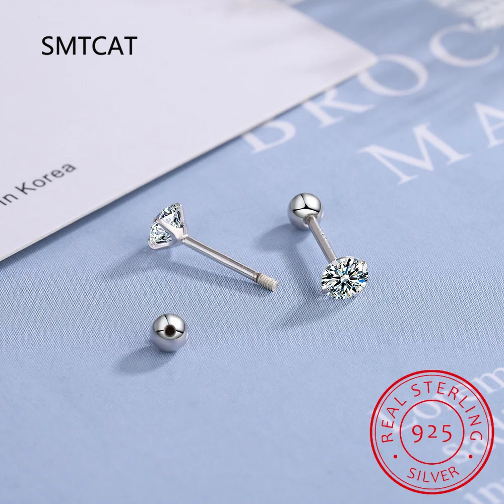 

Женские серьги с муассанитом, серебро 925 пробы, 18 К