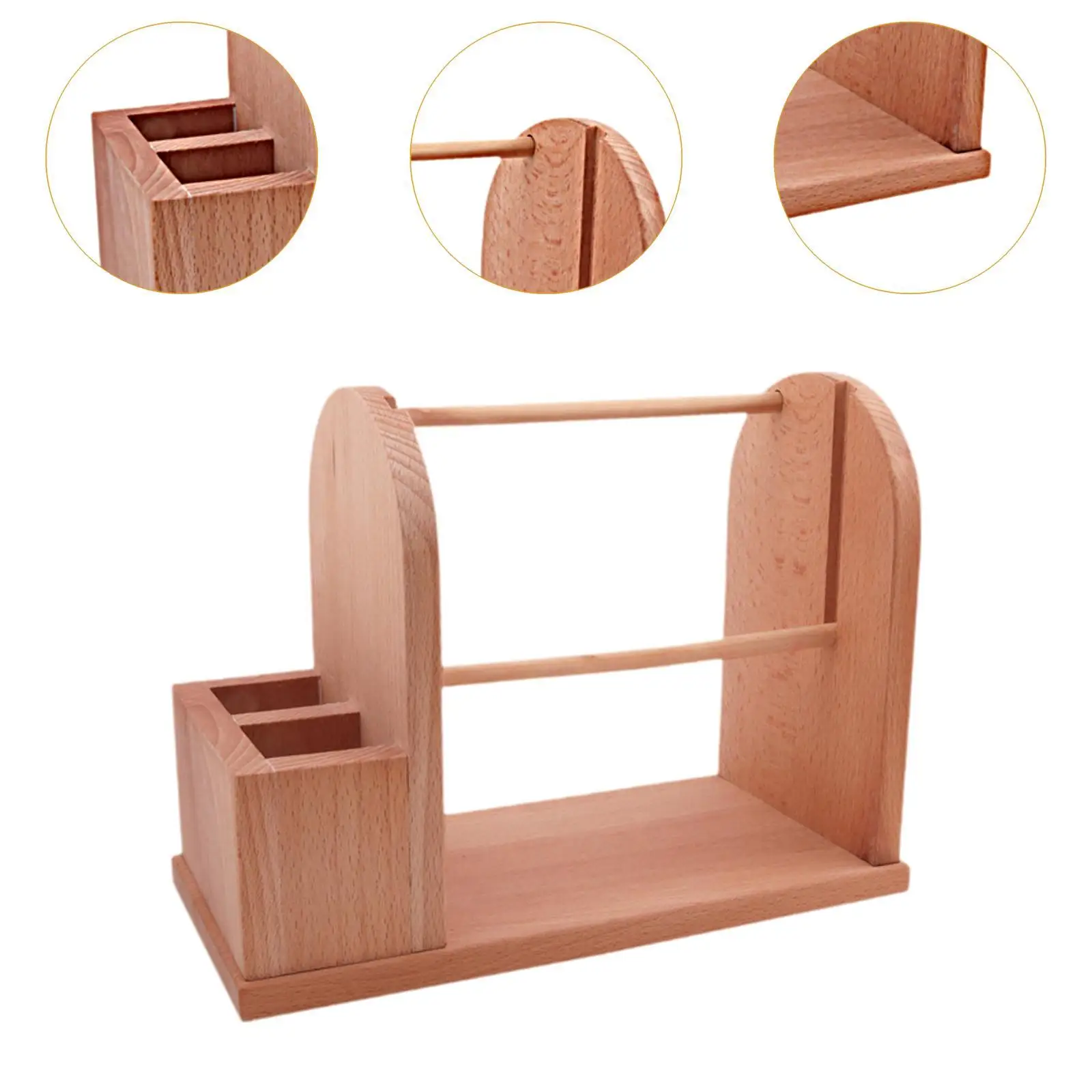 Wooden Yarn Holder Yarn Rack Organizer Yarn Dispenser for Crocheting and Knitting