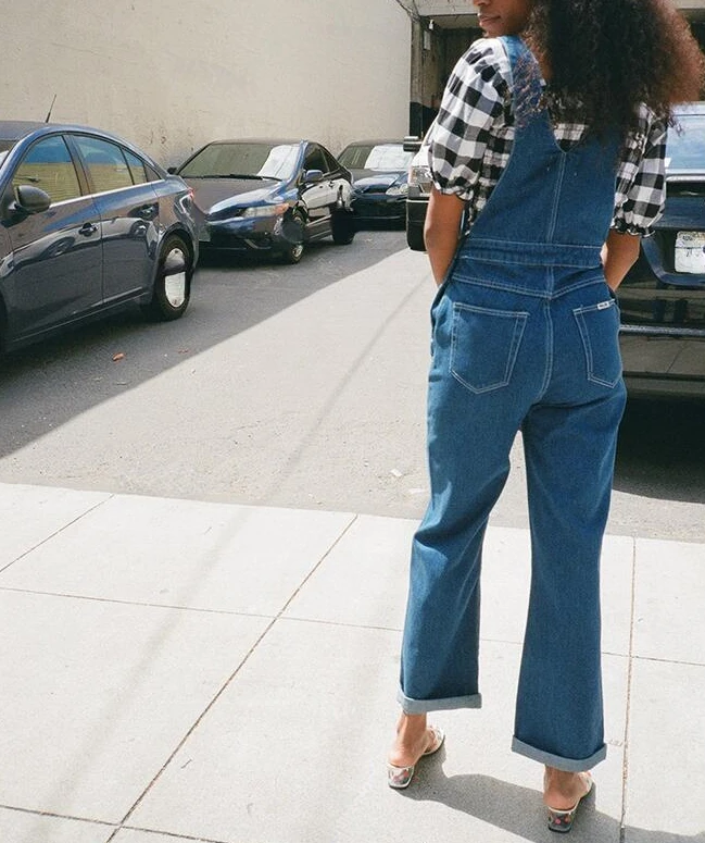 New Fashion Casual Strap Denim Trousers Suspender Pants Ladies Jumpsuit