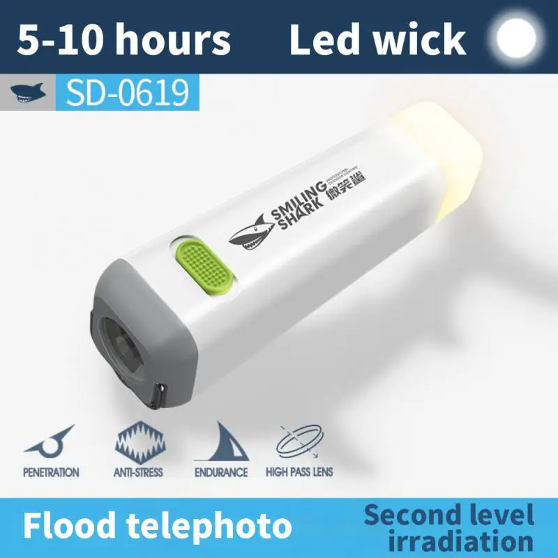 

Mini High-brightness LED Flashlight SMILING SHARK Flashlight Outdoor Portable Floodlight Long-life Waterproof Camping Light