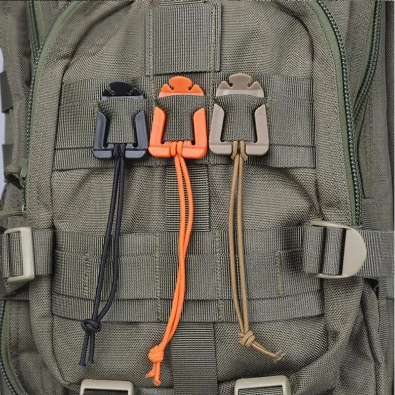 Molle Backpack Buckle Carabiner Clips Outdoor Nylon Camping Bag Hanger Hook Clamp EDC Carabiner Survival Gear Tools