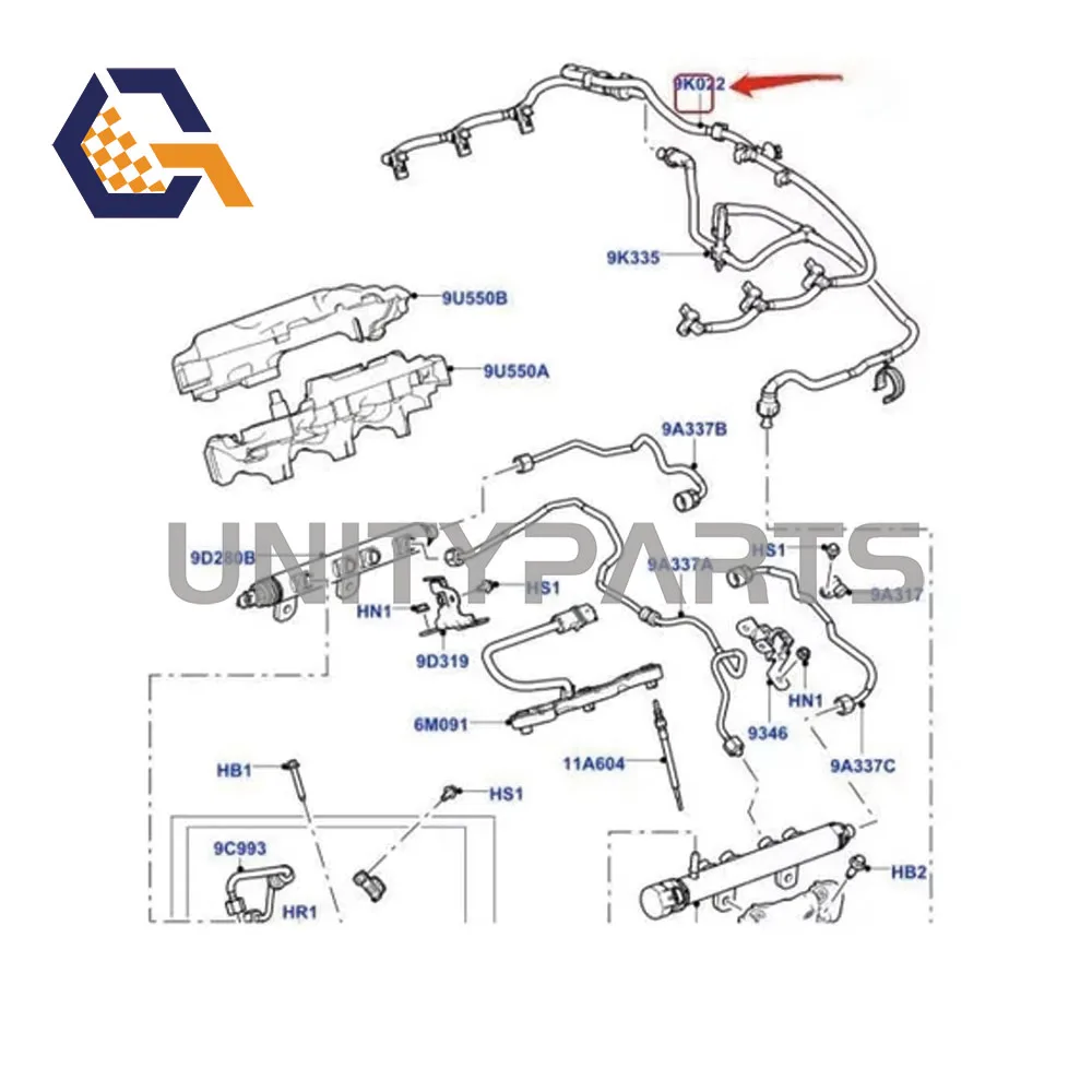 LR013196 Fuel Return Hose Pipe Injector Hose Leak Line for LAND ROVER DISCOVERY RANGE ROVER VOGUE+SPORT LR032107 JDE30510