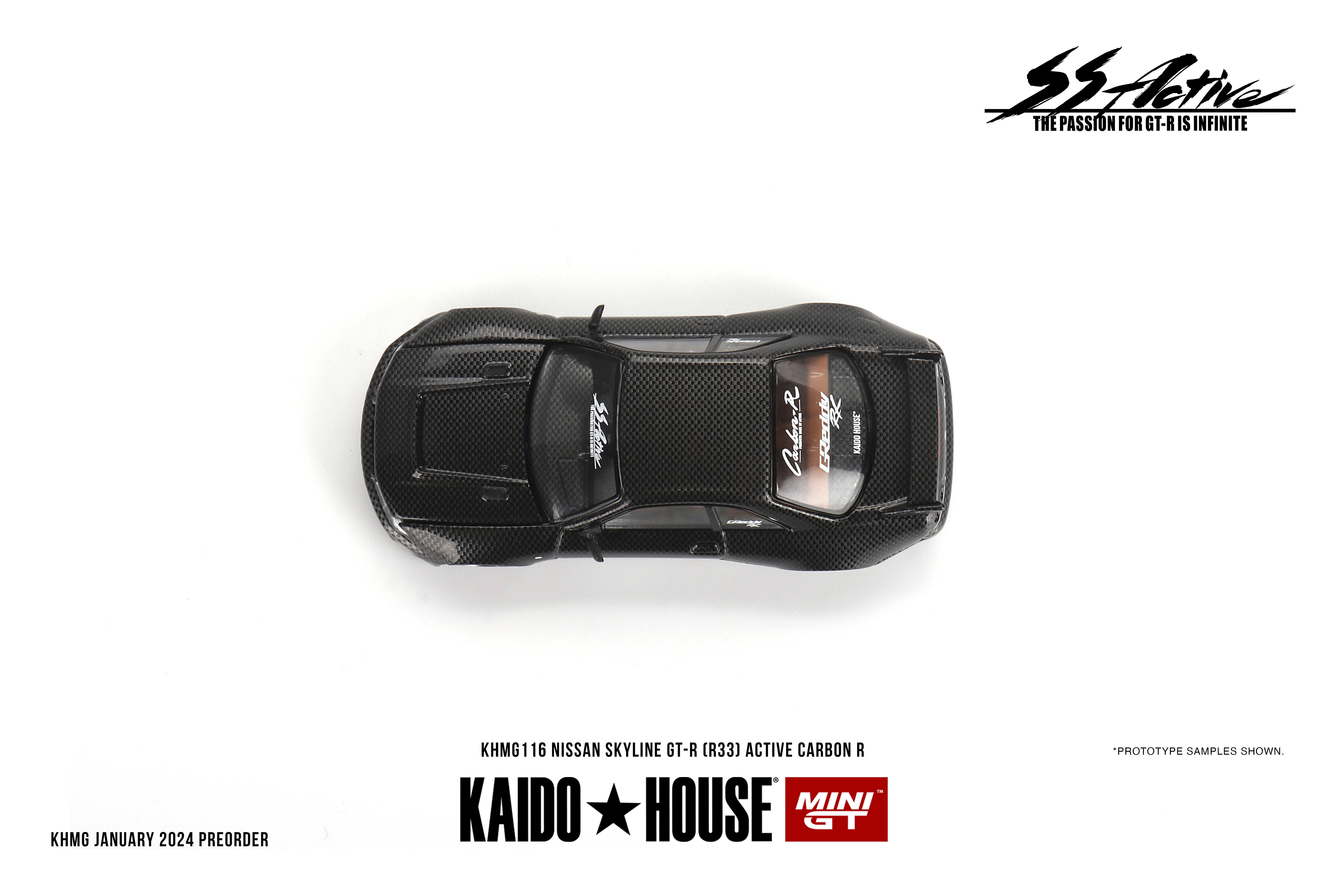 限定MINIGT KAIDO★HOUSE GT-R (R33) 116 チェイス Kaido House x Mini GT Nissan GT-R (R33) Active Carbon R
