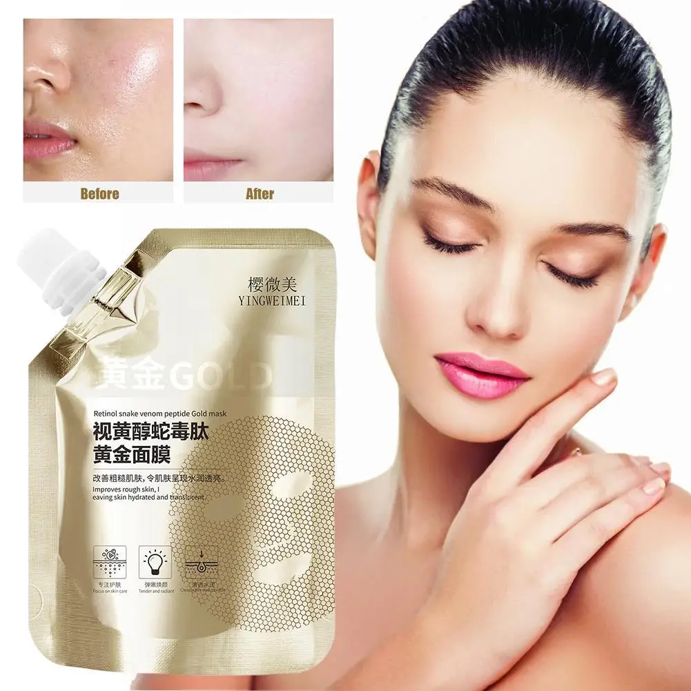 

Fashion New Retinol Snake Peptide Gold Rejuvenation Tear Mask Anti-wrinkle Beauty Skin Tightening Light Lines Hydrating