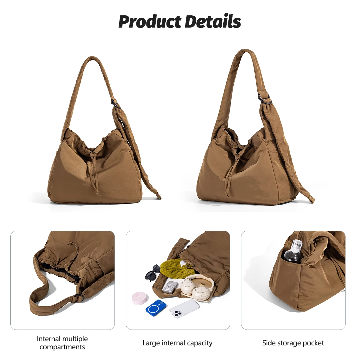 Tote Bag, Large Capacity, Commuting, Going Out, Shoulder Bag, Women's Lightweight Handbag, Student Class Canvas Bag, Men's Autumn and Winter Style, Shopping, Hiking, Trekking