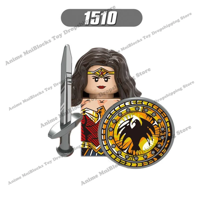 Movie Batman The Joker Harley Quinn Wonder Woman mini action toy figures building blocks Assemble bricks kid gifts WM6080 WM6100 X1510