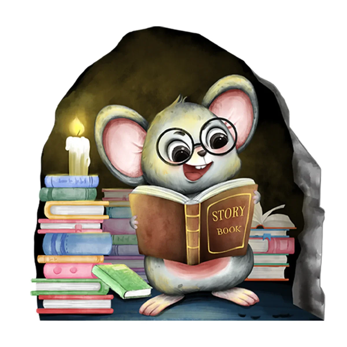 Cartoon Mouse Hole Luminous Wall Stickers for Living Room Baby Kids Bedroom Home Decor Wallpaper Glow in the Dark Mouse Stickers