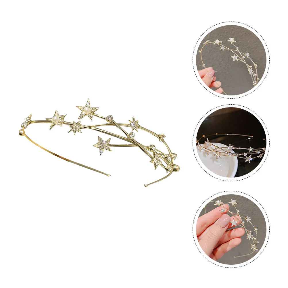 

Star Headband for Women Girl Wedding Party Hairband Party Headband Fashion Pearl Butterfly Hair Hoop Hair Accessories Headwear