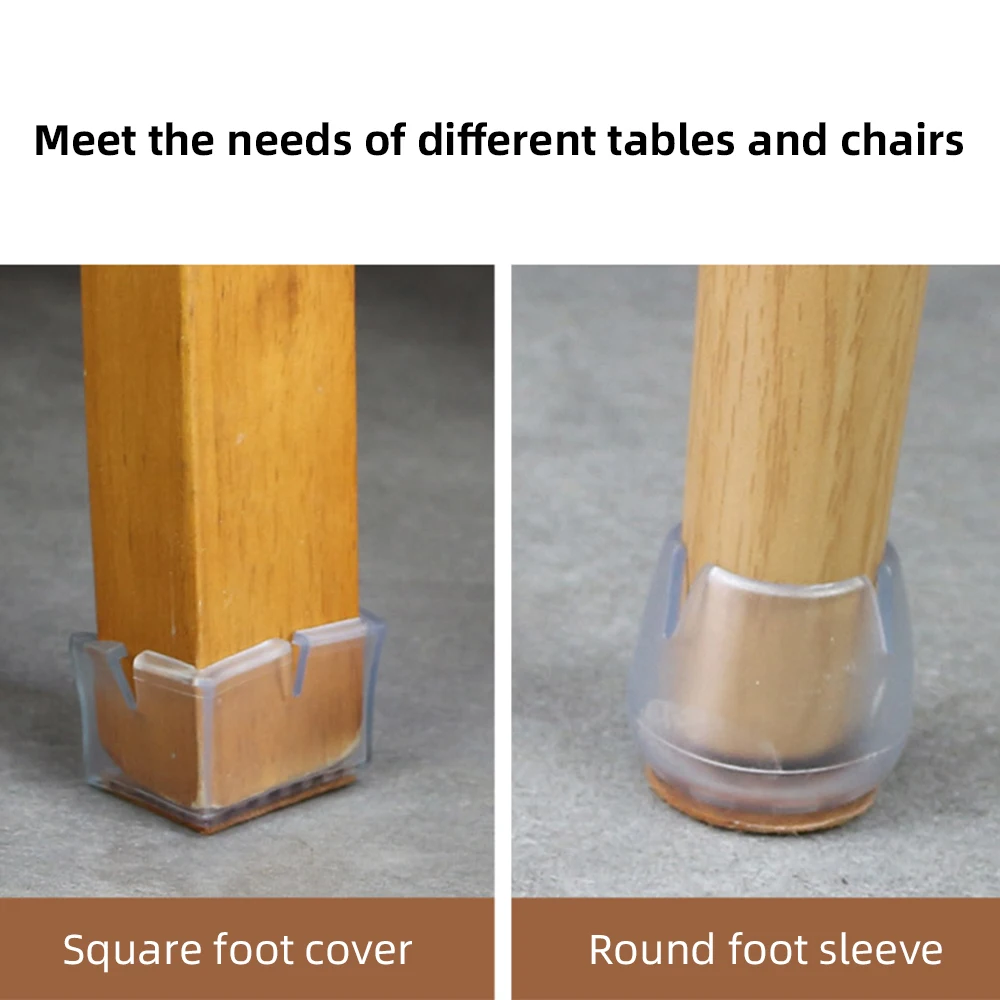 4/12Pcs Chair Legs Covers Hardwood Floor Protector Mat Furniture