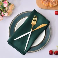 6pcs 12"x12" Resuable Napkins Satin Polyester Napkin Handkerchief Cloth Diner Banquet Wedding Party Home Christmas Decorations 3
