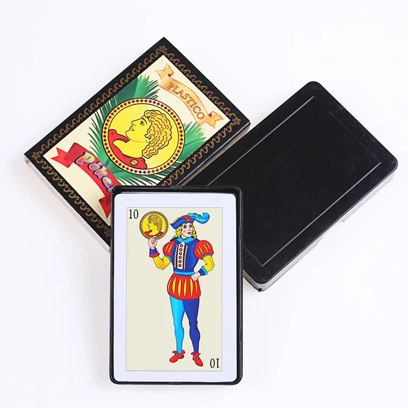 1set Spanish PVC Waterproof Plastic Playing Cards Family Party Board Game Outdoor Game Poker Entertainment Accessories playing cards,plastic playing cards,poker set