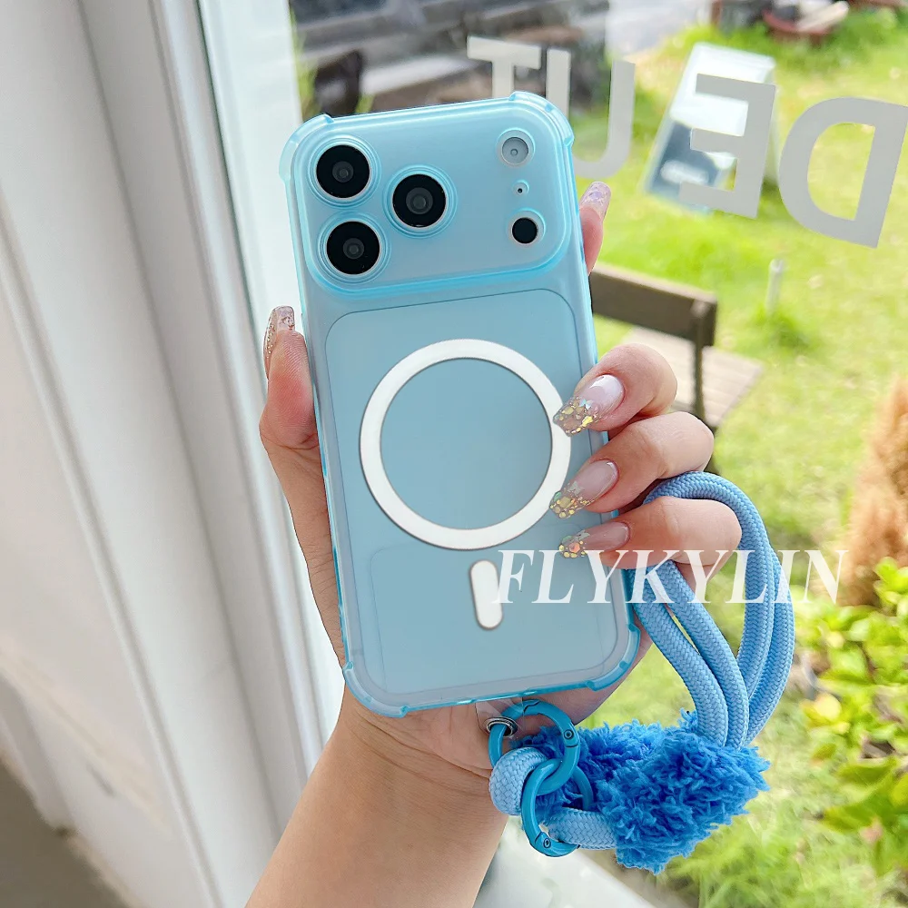 Magnetic Rechargeable Protective Case with Plush Hand Strap