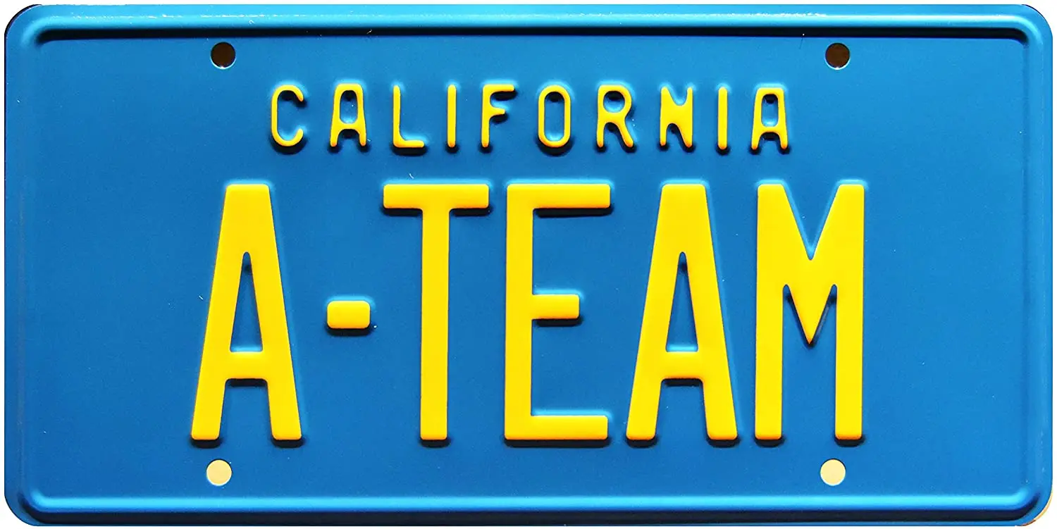 

Celebrity Machines The A-Team | A-Team | Metal License Plate