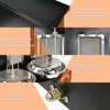 Shawarma Machine Commercial, Automatic Shawarma Machine Propane Vertical Broiler with 3 Burners,Free Meat Catch Pan 5
