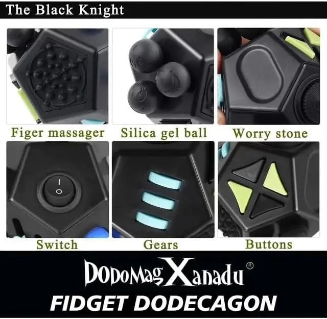 Fidget Dodecagon &ndash;12 Side Fidget Toy Cube Relieves Stress and Anxiety Anti Depression Cube for Children and Adults