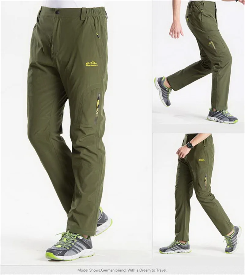 Hiking Pants Men's Stretch Hiking Thin Pants Summer Breathable Quick Dry