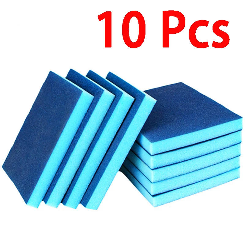 

10Pcs Car Cleaning Sponge Tire Wash Water Suction Double-sided Sponge Pad Wax Polishing Brushes Tools Car Wash Accessories