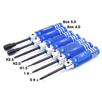 7pcs 0/1/1.5/2/2.5/4/5.5mm DIY Hexagonal Hex Screw Driver Tool Set Screwdriver For RC Models of Helicopters Aft Cars Helicopter 1