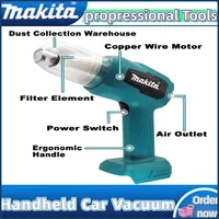 Aspirateur sans fil Makita : 200W, 10000Pa, capacité de 180 ml, 7 buses, pour des tâches de nettoyage efficaces de la voiture et de l'espace de travail, batterie 18V / 20V 3