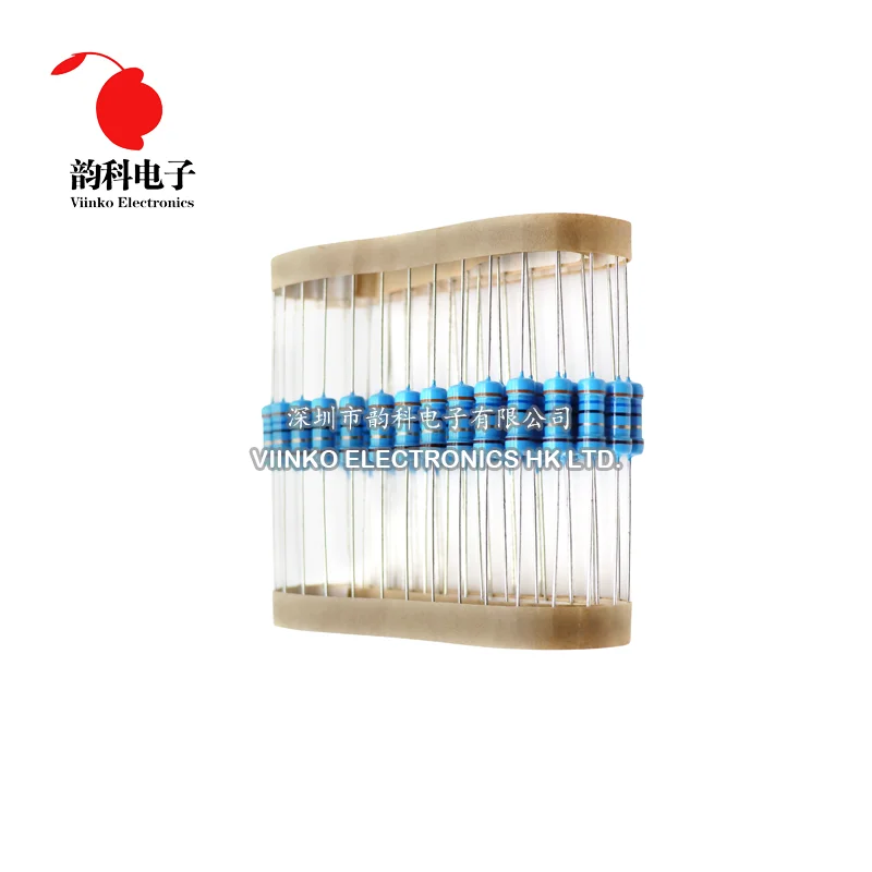 Metal Film Resistor 50pcs 1W 1% 0.1R ~ 2.2M 10R 22R 47R 100R 330R 1K 4.7K 10K 22K 47K 100K 330K 470K 1 10 22 47 100 330 1M ohm metal film resistors