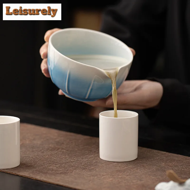 80ml White Porcelain Matcha Teacup Elegant Tea Bowl Jug Tea-tasting Fragrance Cup Chazhan Master Cups Household Tea Services