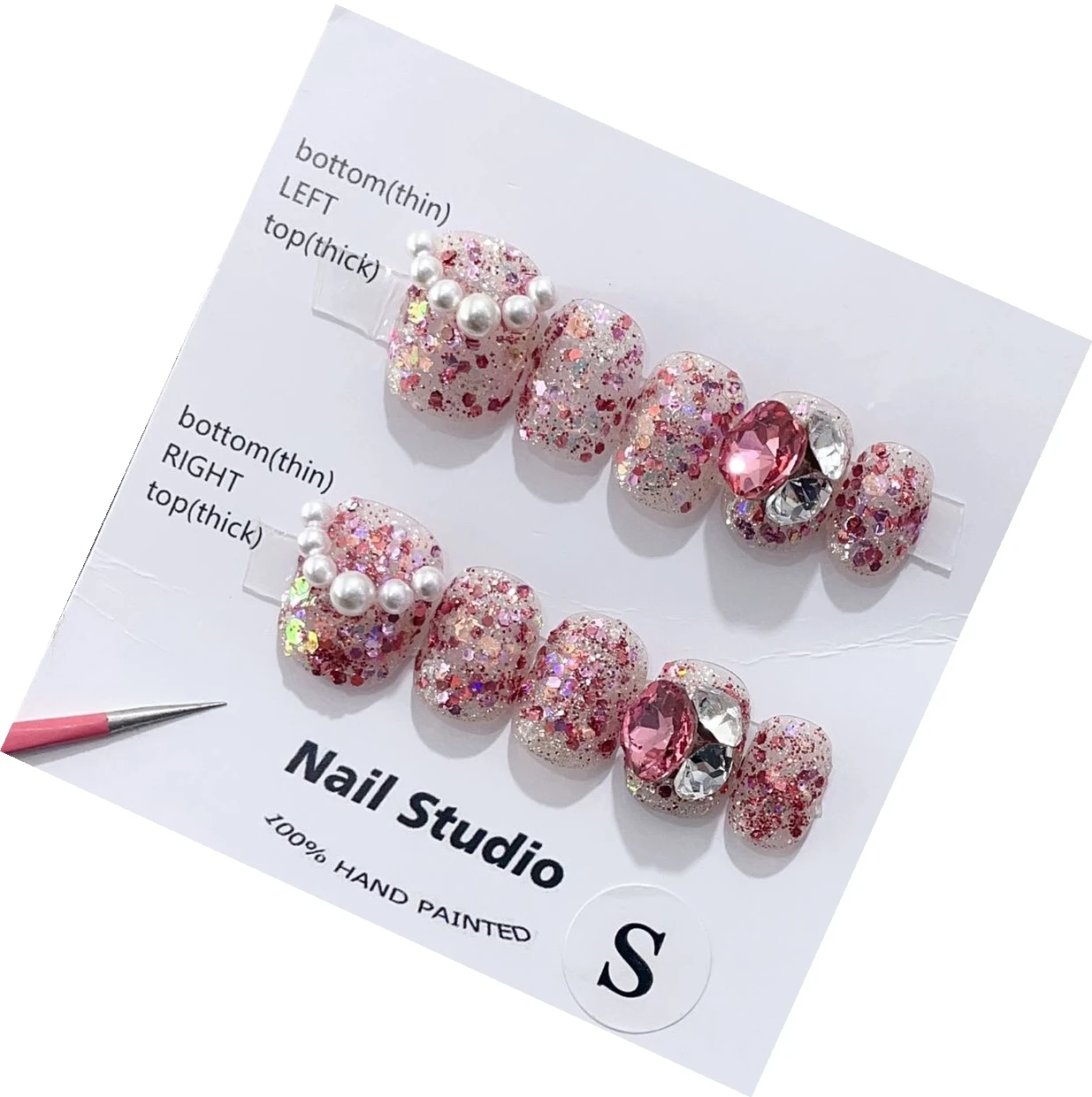 

Retro Starlet Press On Nails, Handmade with Stunning and Gorgeous Gel In Emmabeauty Store. No. EM 19308