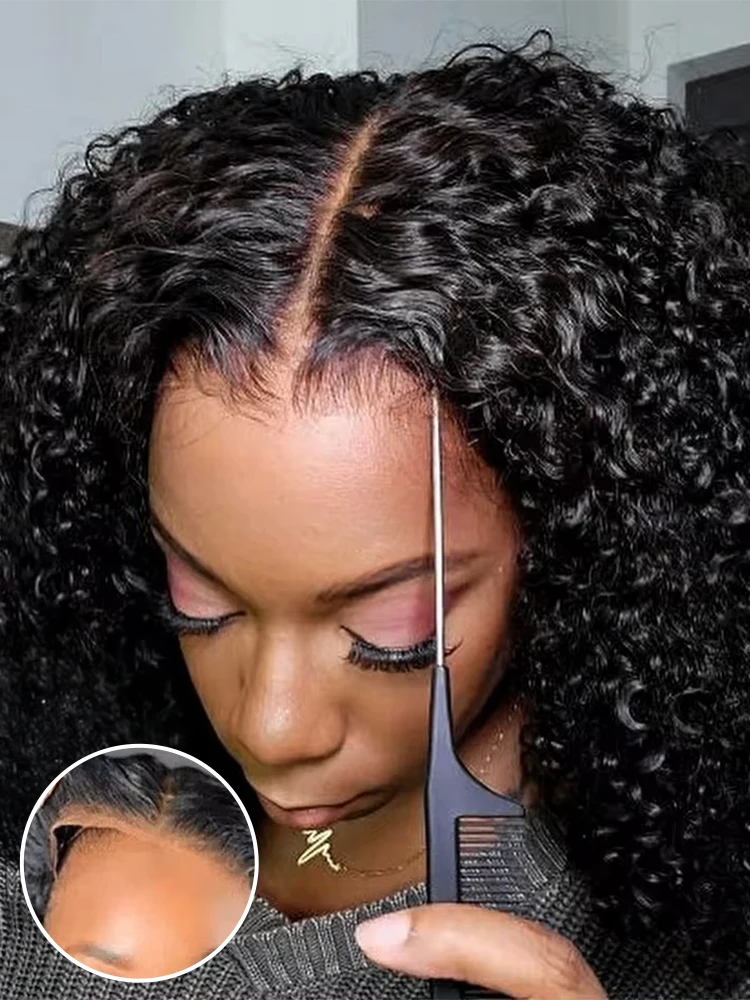 40Inch Water Wave Curly Lace Frontal Wigs 13x4 13x6 HD Lace Frontal Wig Deep Wave 7x5 Glueless Human Hair Wigs For Women 250% 1