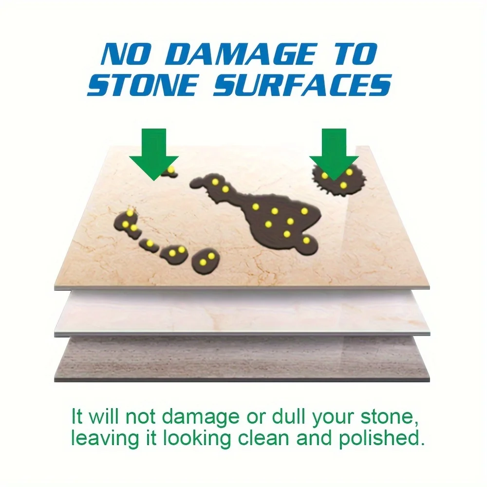Premium Stone Cleaning Powder For Kitchen Countertops And Tiles-Ideal For Polishing,Stain Removal,And Grime Dissolving On Quartz