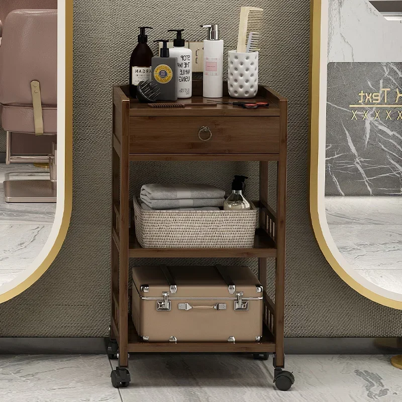 Carrello portautensili per barbiere specializzato Carrello per parrucchiere Carrello per salone di bellezza Organizzatore efficiente per riporre attrezzature professionali - immagine 2