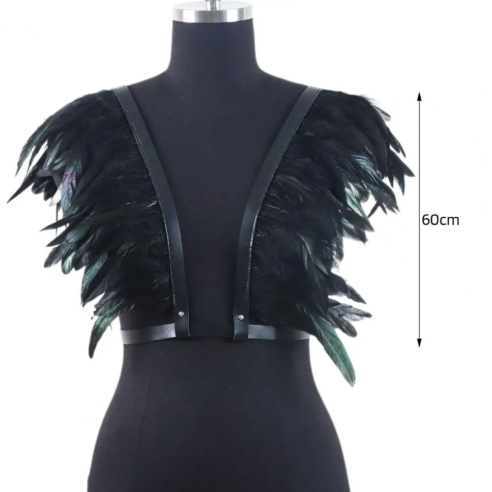 Women's Feather Nightclub Tank Top Gothic Punk Sexy Camis Burning Man Festival