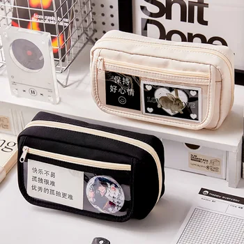 Astuccio per matite di grande capacità Ins Semplicità Estetica Ita Bag Style per forniture per studenti di cancelleria per scuole medie e superiori