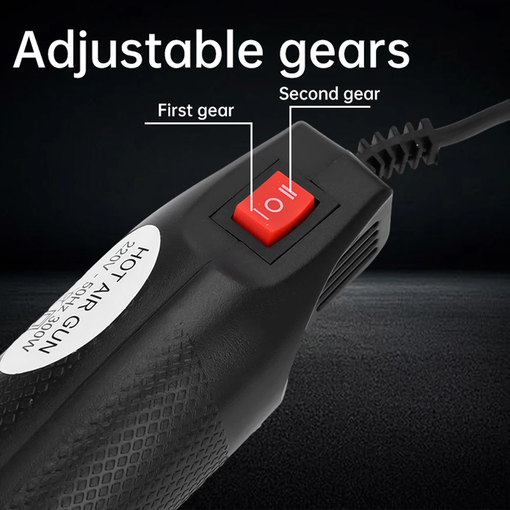 Hot Air Gun AC220V 300W Hot Air Gun 120℃/200℃ Adjustable Speed Heat EU Plug DIY Hand Tools for Soft Ceramic Heat Shrink Tubing hot air gun heat gun