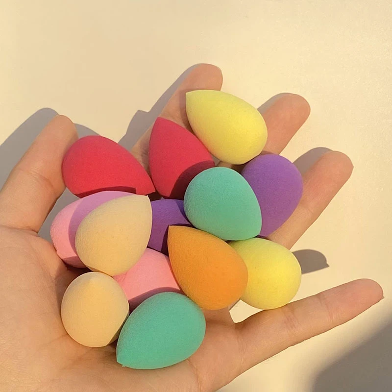 

Custom Logo Mini Cosmetic Puff Water Drop Makeup Sponge Cushion Facial Powder BB Cream Cosmetic Puff Blending Foundation Sponge