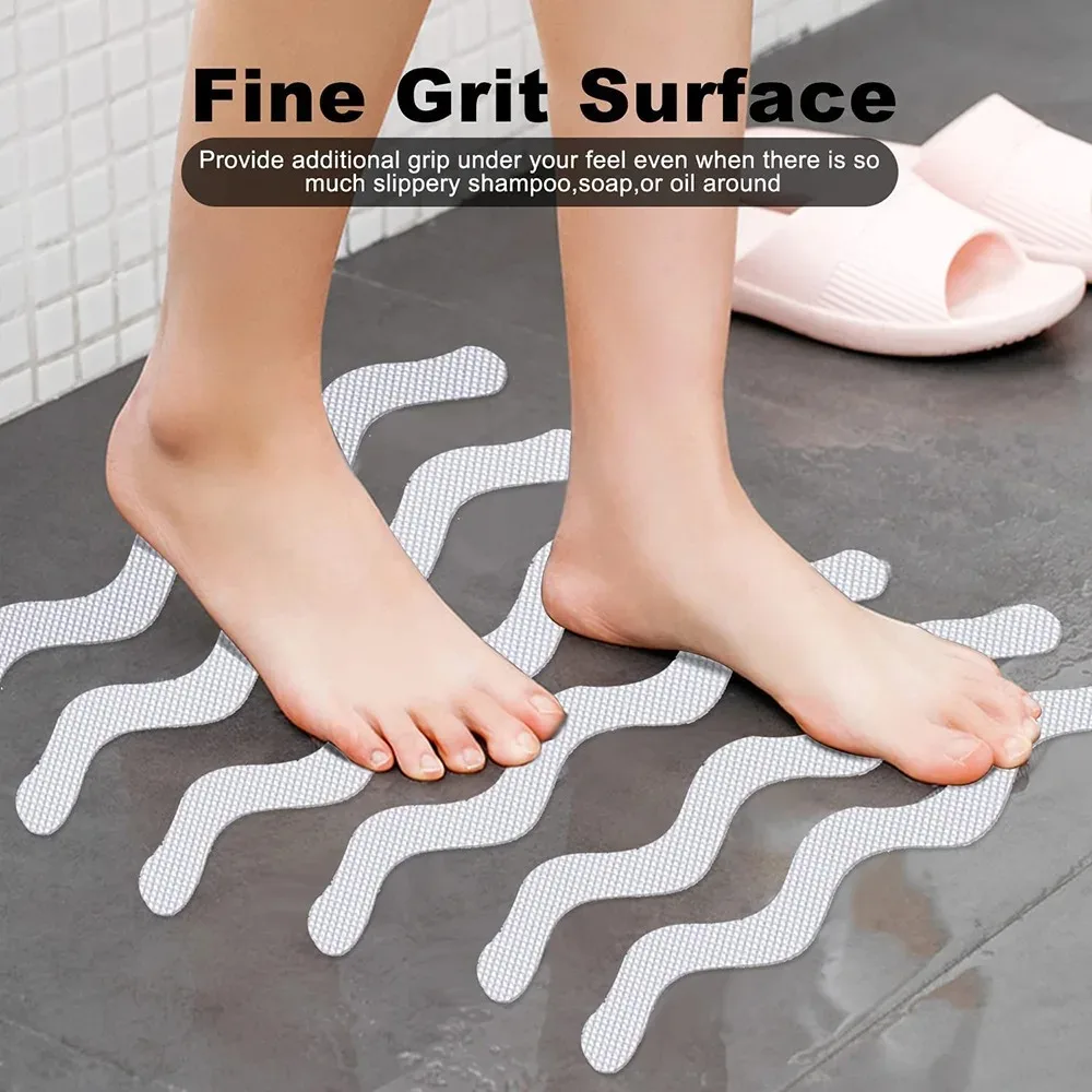 Transparent Bathroom Bathtub Anti Slip Sticker Strong Adhesive Easy To Cut Waterproof Anti Fall Safety Sticker