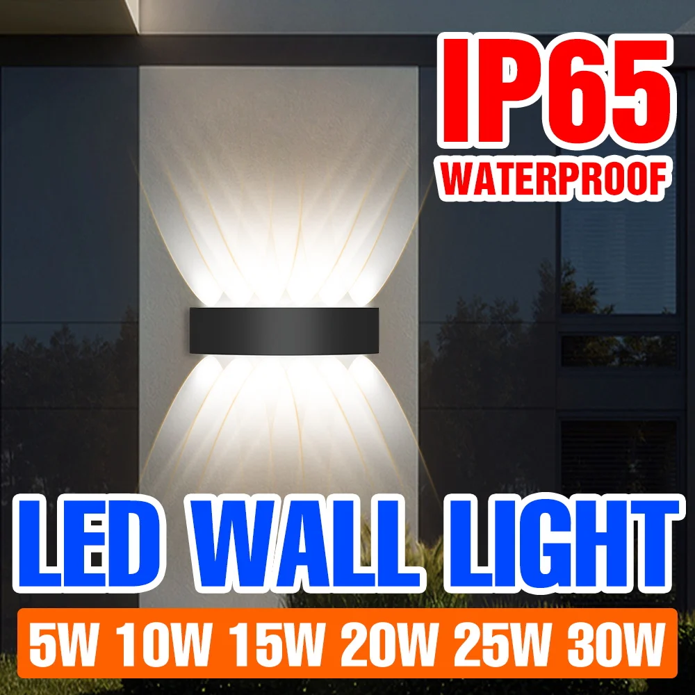 LED Wall Lamp Outdoor Garden Stair Wall Light Waterproof IP65 Modern Nordic Lighting Luminaria 5W 10W 15W 20W 25W 30W Light
