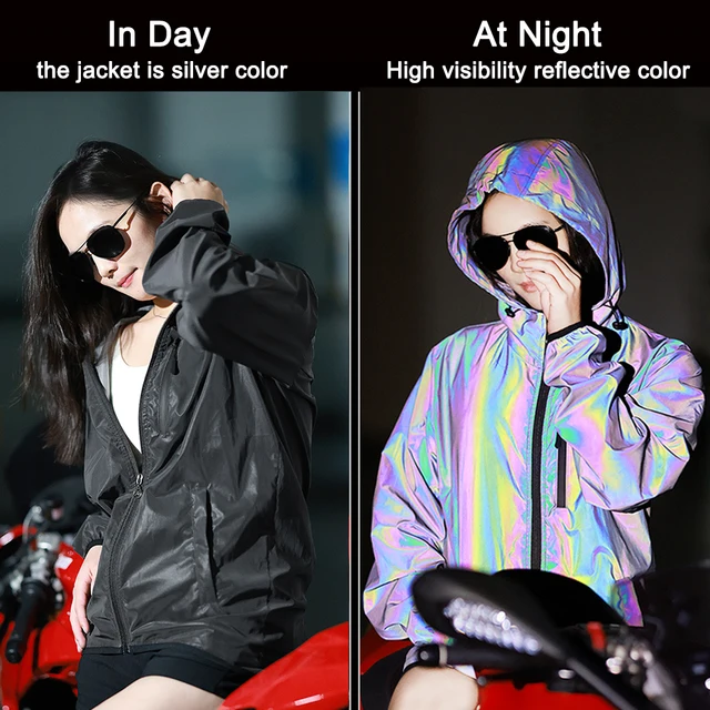 Holographic Reflective Hooded Windbreaker Jacket 4