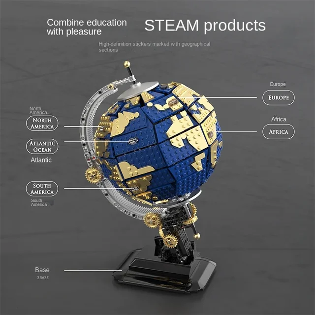 Explore Series Globe Compatible with  Building Blocks Children's Educational Toy Ornament Gift 4